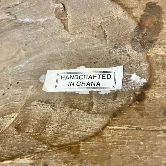 Vintage African Carved Wooden Face Mask Handcrafted in Ghana Tribal Art - Picture 6 of 11